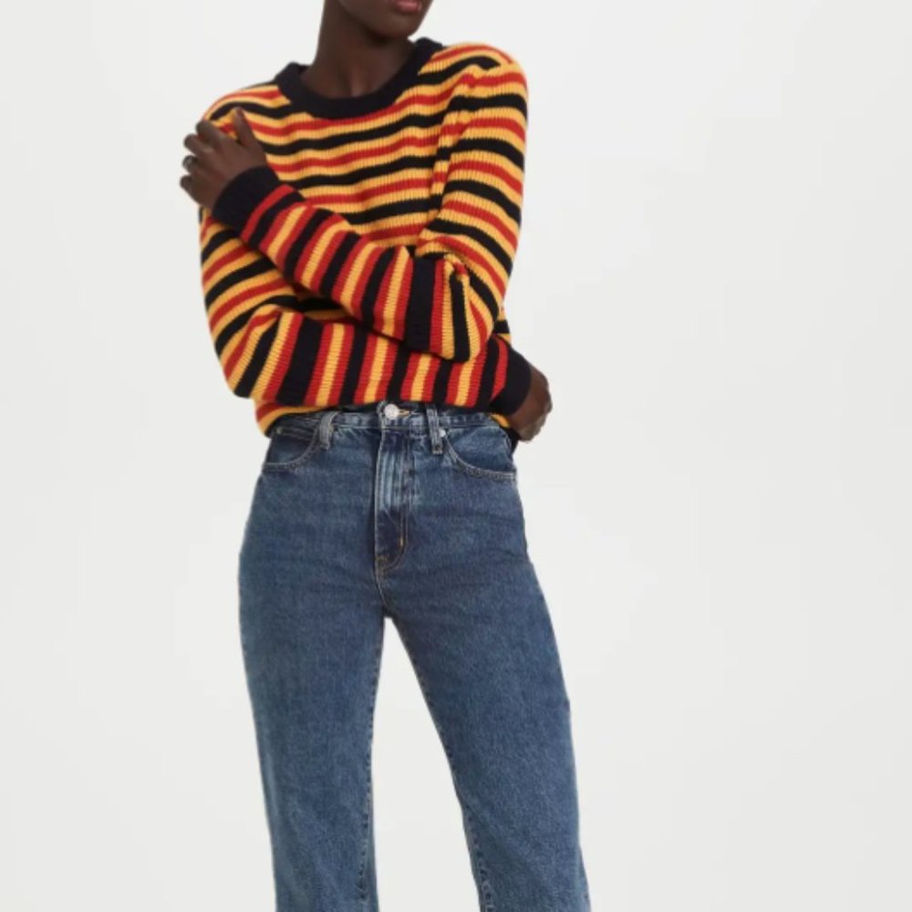 Victoria Beckham Retro Stripe Wool Pullover Sweater